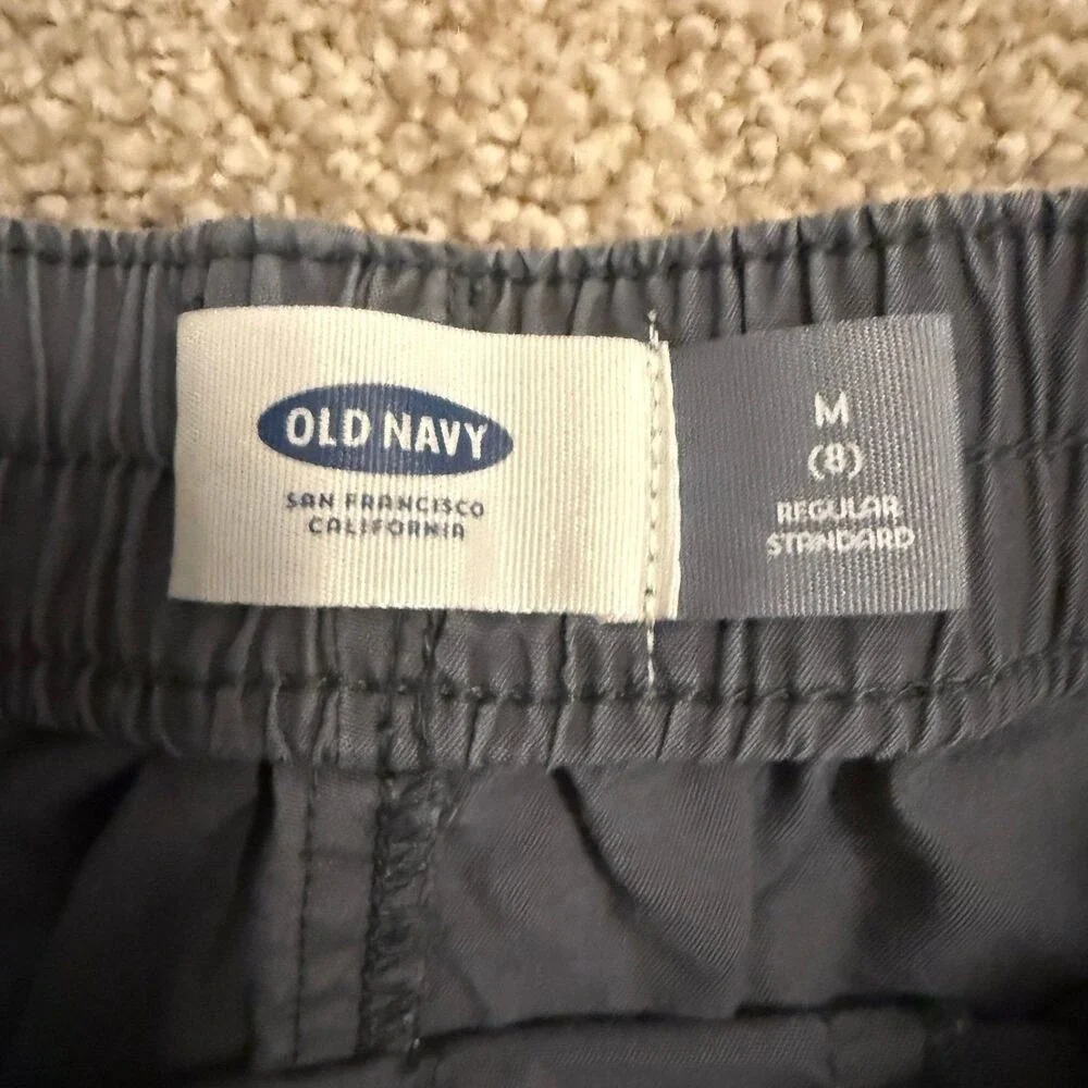 Old Navy Pull On Shorts Girls Size M 8 Gray Elastic Waist Drawstring‎ Pockets